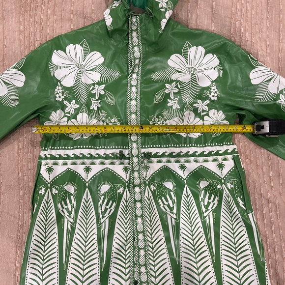 Farm Rio Macaw Elegance Green Raincoat - Picture 8 of 10